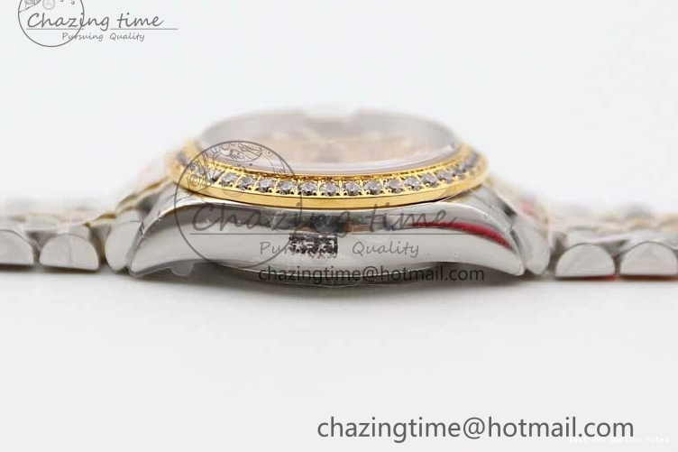 Good Copy Rolex Watches Diamonds Best Jubilee on Diamond Gold Durable Lady 1:1 TWF Bezel Markers NH DateJust SS Dial Edition 28 Bracelet 2133 YG 0102